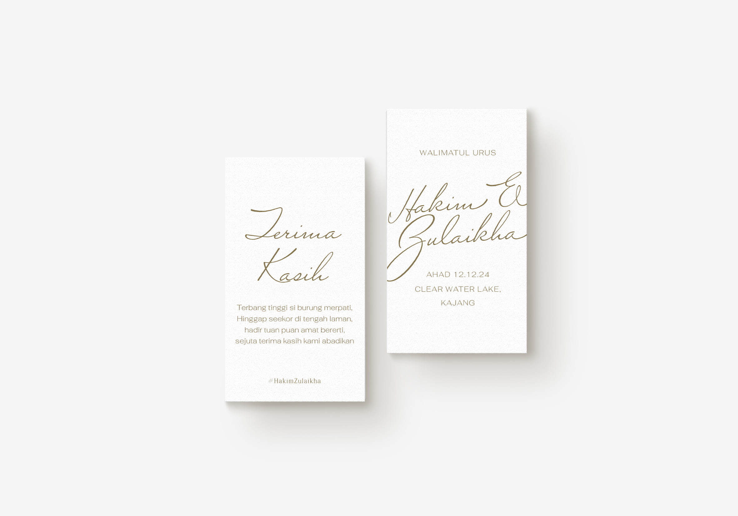 Invitation card featuring elegant script