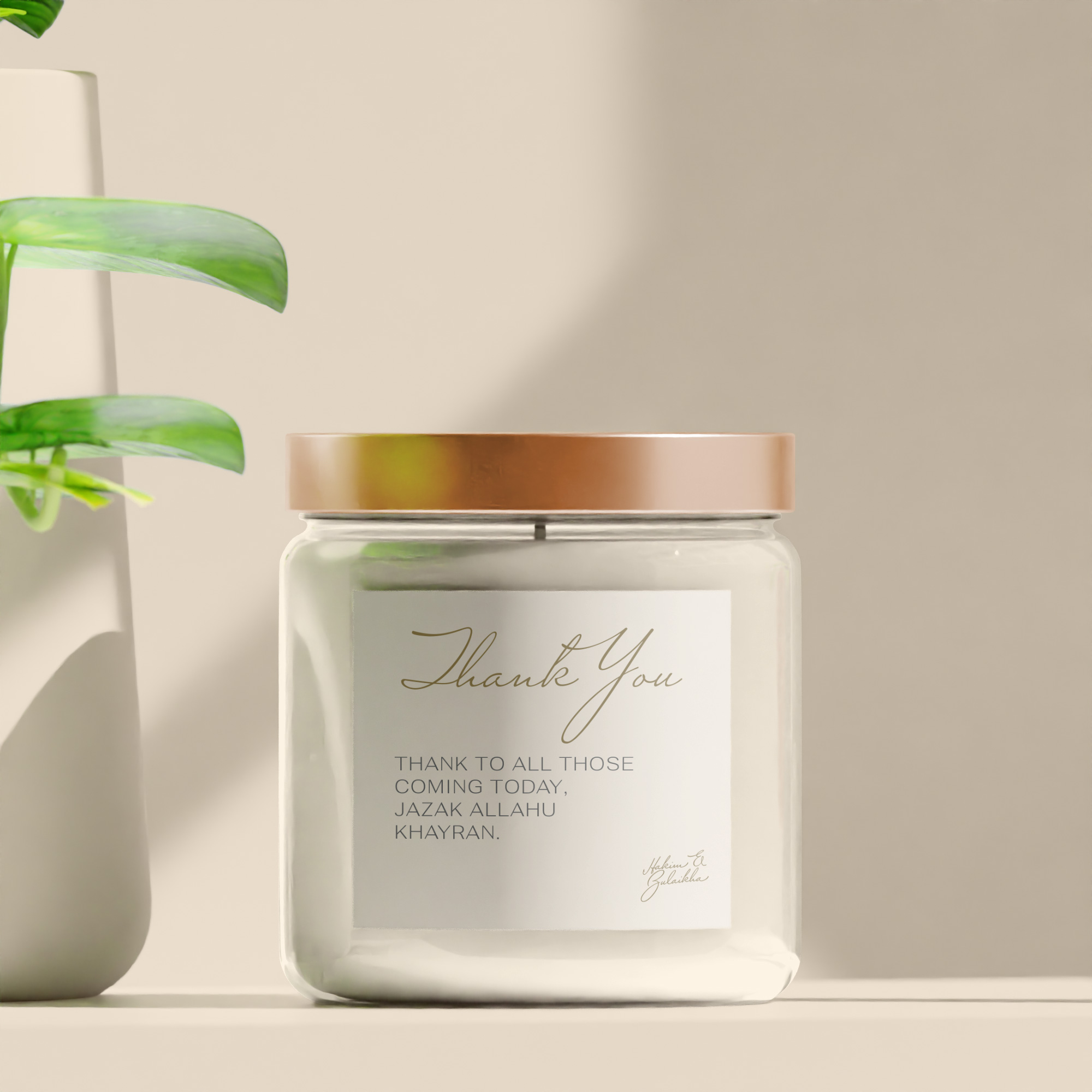 Invitation card featuring elegant script