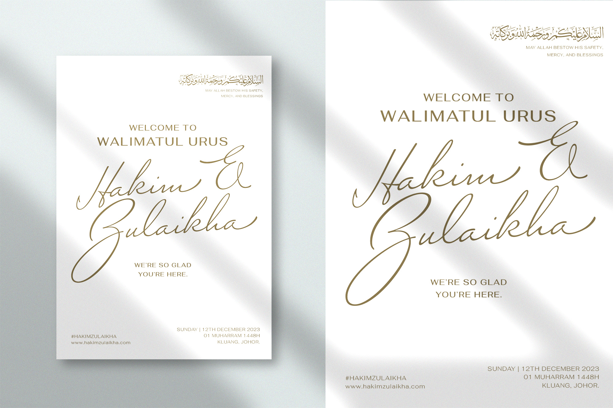 Invitation card featuring elegant script