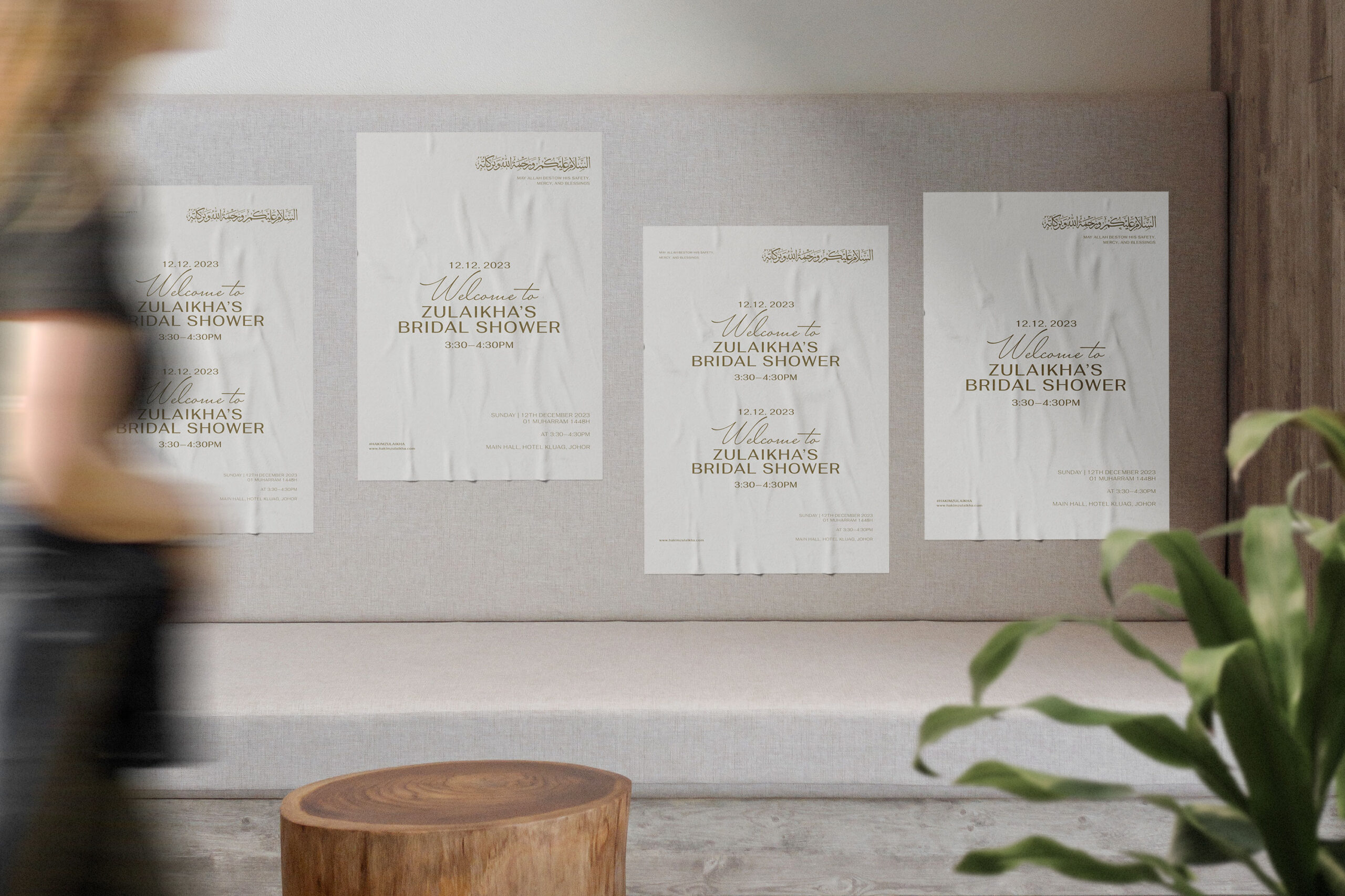 Invitation card featuring elegant script