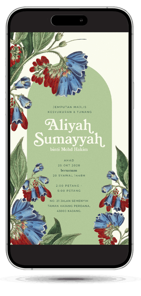 Product Image Blue Floral Frame Vintage 488x1024