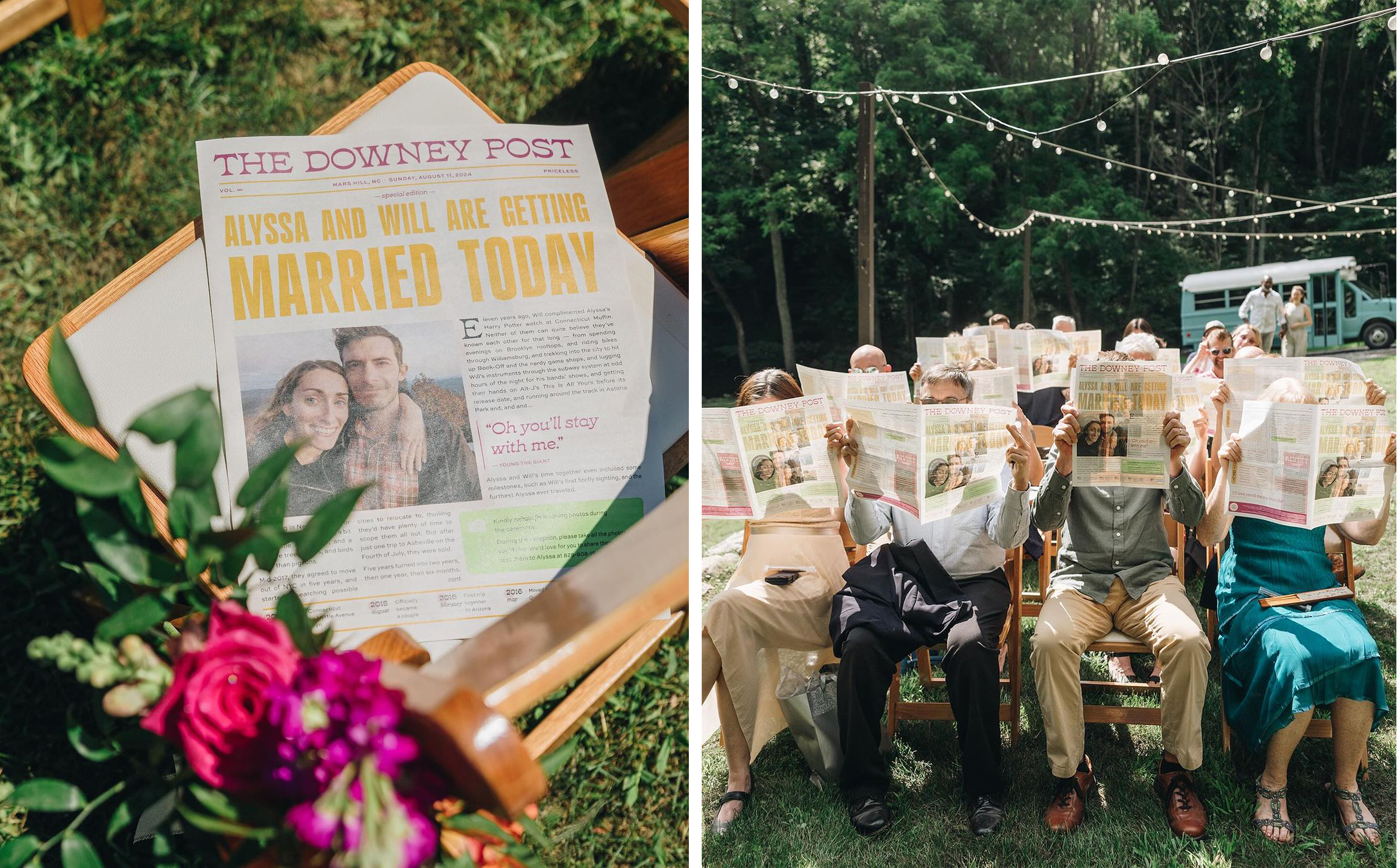 Ampd Designs Wedding Newspaper